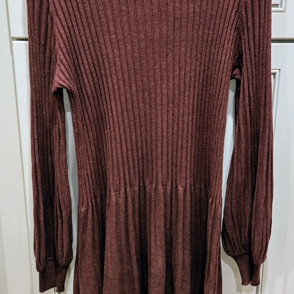 Max Studio Maroon Sweater Dress - Picture 2 of 2